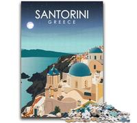 Puzzle per adulti Santorini Grecia di notte 1000 pezzi, giocattoli, giochi educativi, antistress, regali di Babbo Natale segreto per bambini dai 14 anni in su, 2000 pezzi (70x100cm)