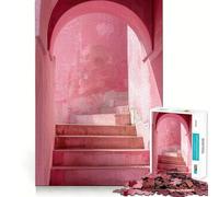 Puzzle per adulti "Scala Rosa" da 1000 pezzi, gioco per allenare la mente, attività rilassante, assemblaggio di immagini, regalo artistico (38x26cm)