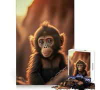 Puzzle per adulti "Scimmietta che osserva" da 1000 pezzi, stimolante per la mente, facile da usare e rilassante, incastro perfetto, ideale come regalo di compleanno (38x52cm)