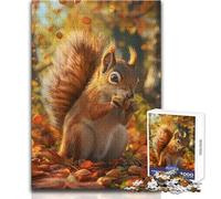Puzzle per adulti "Scoiattoli che raccolgono" da 1000 pezzi, gioco di apprendimento, sorpresa premurosa per le celebrazioni, dimensioni 38x52cm