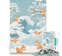 Puzzle per adulti "Scoiattoli - Grande Onda" da 1000 pezzi, gioco di logica e abilità, per un divertimento lento e divertente, con tagli precisi, pezzi da collezione 50x75cm