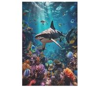 Puzzle Per Adulti Seabed A School of Fish 1000 Pezzi Puzzles Giochi Giocattoli Educativi Per Bambini 12+ E Adulti 78×53cm