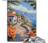 Puzzle per adulti Seaside City da 1000 pezzi, gioco difficile e stimolante, ideale per famiglie, regalo di compleanno, regali, decorazione da parete (26x38cm)