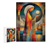 Puzzle per Adulti Selene - Cubist Minimal Mythology Abstract Puzzle per Adulti - Giochi Di Rilassamento - Sfida Difficile Da Sollevare 500 PCS