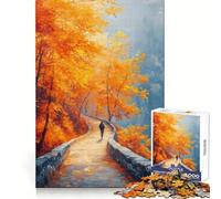 Puzzle per adulti "Sentiero d'Autunno" da 1000 pezzi, stimolante per la mente, rilassante, ideale per i momenti di relax, perfetto come regalo di Natale (50x75cm)