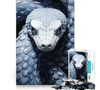 Puzzle per adulti "Serpente dagli occhi gialli" da 1000 pezzi,gioco stimolante per la mente,taglio laser di alta qualità,rilassante attività di gruppo al chiuso (38x26cm)