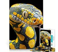 Puzzle per adulti "Serpente giallo e nero",1000 pezzi,gioco di concentrazione mentale,qualità premium,taglio laser,divertimento serale in famiglia (38x26cm)