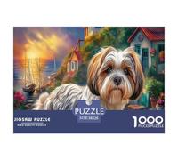 Puzzle per adulti Shih Tzu per la decompressione: cane calmo di A Cottage Educational Game Challenge 1000 pezzi 38x26 cm/1000 pezzi