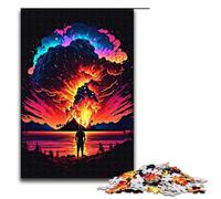 Puzzle per adulti "Sky on Fire" 1000 pezzi Puzzle in legno per bambini dai 12 anni in su Gioco impegnativo 1000 pezzi