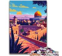 Puzzle per adulti Skyline di Gerusalemme 1000 pezzi Difficile, Giochi divertenti per famiglie Attività divertenti a casa, Regalo di compleanno, Regali da viaggio 1000 pezzi (50x75cm)