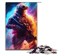 Puzzle per adulti, soldatino dell'esercito al neon, 1000 pezzi, puzzle in legno per bambini dai 12 anni in su, gioco impegnativo, 1000 pezzi