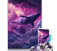 Puzzle per adulti Space Whale, aiuta il cervello a esercitare i giocattoli avvincenti per coltivare la pazienza, regalo per compleanni 38x26cm