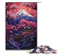 Puzzle per adulti splendida vista notturna del Monte Fuji puzzle da 1000 pezzi in legno per adulti e bambini dai 12 anni in su giocattolo educativo 1000 pezzi (38x26 cm).
