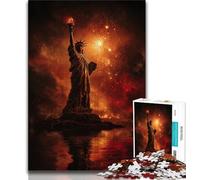 Puzzle per adulti Statua della Libertà 1000 pezzi, giocattoli educativi e giochi per famiglie con poster abbinato e foglio di quiz (50x75cm)
