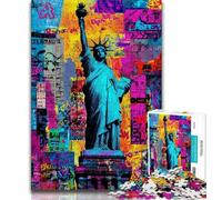Puzzle per adulti Statua della Libertà Puzzle per adulti 1000 antistress sfida difficile arredamento e regali unici per la casa 75x50cm