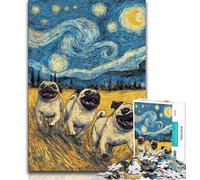 Puzzle per adulti "Storni sotto il cielo notturno", 1000 pezzi, stimolante gioco di ruolo, ogni pezzo è unico, stimolante gioco di ruolo per famiglie, 50x75cm