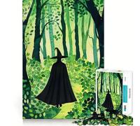 Puzzle per adulti "Strega nel bosco" con acquerello,1000 pezzi,divertente per sviluppare la memoria,con incastri stabili e parti che non si spostano Compatto e divertente per il gioco in famiglia