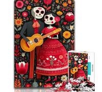 Puzzle per adulti "Sugar Skull Woman" da 1000 pezzi, giocattoli educativi per l'apprendimento, giochi per famiglie, regali per amici e parenti, 75x50cm