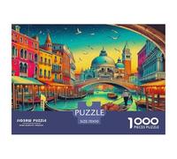 Puzzle per adulti sui canali di Venezia: Gondola di Venezia 1000 pezzi per donne, regali per uomini 70x50 cm/1000 pezzi