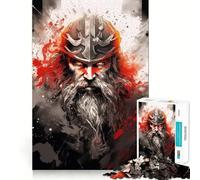 Puzzle per adulti sulla mitologia vichinga,1000 pezzi,gioco di logica e divertimento mentale,tecnologia di taglio laser avanzata,sfida divertente per ingannare il tempo (50x75cm)