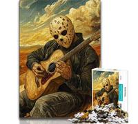 Puzzle per adulti "Suonare la chitarra sotto le stelle" Puzzle per adulti 1000 pezzi regalo di compleanno regali arte murale per bambini dai 14 anni in su (26x38cm)