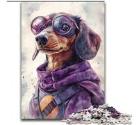 Puzzle per adulti Superman Dachshund da 1000 pezzi, per gioco educativo, giocattolo, regalo di compleanno, regali, arte murale (dimensioni 26x38cm)