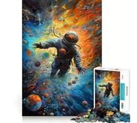 Puzzle per adulti "Swallowed By The Universe" da 1000 pezzi, ideale per stimolare la memoria e creare un'atmosfera rilassante, con un motivo a tema "Lista dei desideri di Babbo Natale" 50x75cm