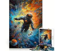 Puzzle per adulti "Swallowed By The Universe" da 1000 pezzi, ideale per stimolare la memoria e creare un'atmosfera rilassante, con un motivo a tema "Lista dei desideri di Babbo Natale" 50x75cm
