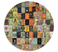 Puzzle per adulti "Tarot Art", 1000 pezzi, puzzle rotondo, livello di abilità: principiante, ideale come regalo di compleanno e per le feste (67,5x67,5cm)