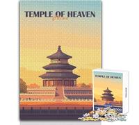 Puzzle per adulti Tempio del Cielo, Cina, 1000 pezzi, sfida mentale, gioco di apprendimento, sorpresa premurosa per le celebrazioni, dimensioni 38x52cm