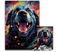 Puzzle per adulti "The Colorful Psychedelia of Cosmic Dogs" da 1000 pezzi puzzle difficili per adulti regalo perfetto per la festa della mamma compleanni Natale 1000 pezzi (75x50 cm)