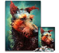 Puzzle per adulti "The Confident Terrier" da 1000 pezzi, puzzle impegnativi, regalo perfetto per la festa della mamma, compleanni, Natale, 26x38cm/10,23x14,96 pollici