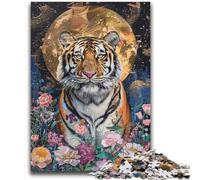 Puzzle per adulti Tiger Under The Moon 2000, aiuta il cervello ad allenarsi Giocattoli avvincenti per coltivare la pazienza Adatto alle coppie (70X100cm)