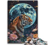 Puzzle per adulti Tiger Under The Moon da 2000 pezzi, antistress, sfida difficile, ideale come regalo per tutta la famiglia (70X100cm)