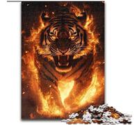 Puzzle per adulti Tigre Fiamma, giocattoli educativi ideali come regalo per tutta la famiglia dai 14 anni in su (dimensioni 26x38cm)