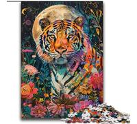 Puzzle per adulti "Tigre sotto la luna", 2000 puzzle, giocattoli avvincenti per stimolare l'intelligenza cerebrale, regali di compleanno per bambini dai 14 anni in su (70x100cm)