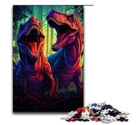 Puzzle per adulti Tirannosauro Rex alla ricerca della preda Puzzle in legno da 1000 pezzi per giochi di famiglia 75x50 cm