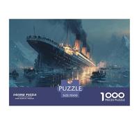 Puzzle Per Adulti - Titanic, Decorazione Per La Casa, Art Retro Ship, Per Amore E Amico, Divertimento Gioco 70x50cm/1000pcs