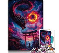 Puzzle per adulti Torii Gate Dragon da 1000 pezzi, per ammazzare il tempo in vacanza Ogni pezzo è unico Gioco stimolante e divertente per tutta la famiglia, 50x75cm