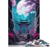 Puzzle per adulti "Torii Gate Valley at Night" da 1500 pezzi, giochi creativi, regali per uomini, donne e uomini, 1500 pezzi (85x57 cm)