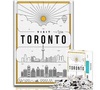 Puzzle per adulti Toronto Ontario 1000 pezzi, aiuta il cervello ad allenarsi, giocattoli avvincenti per coltivare la pazienza, gioco di sfida unico 38x26cm