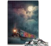 Puzzle per adulti "Treno delle nuvole", 1000 pezzi, difficile, gioco per famiglie, antistress, sfida difficile, regali di Babbo Natale segreto (50x75cm)