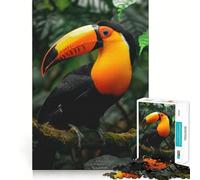 Puzzle per adulti "Tucano nella foresta pluviale" da 1000 pezzi, gioco di logica e benessere, taglio delicato e preciso, lista dei desideri di Babbo Natale 50x75cm
