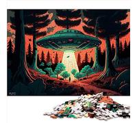Puzzle per adulti UFO Art Puzzle da 1000 pezzi Puzzle in legno per adulti e bambini dai 12 anni in su Gioco Giocattoli per adulti Puzzle per famiglie Dimensioni regalo: 50x75 cm