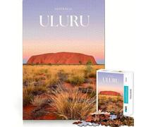 Puzzle per adulti Uluru Sunset da 1000 pezzi,gioco di logica,taglio di precisione,bordi lisci,regalo perfetto per riunioni di famiglia (38x26cm)