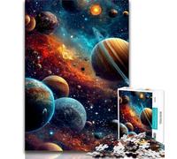 Puzzle per adulti Universo Galassia Pianeta Puzzle per adulti 1000 pezzi gioco per famiglie Regali di compleanno Sfida alta difficoltà 38x26cm