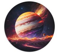 Puzzle per adulti "Universo Giove" da 1000 pezzi, puzzle rotondo da 1000 pezzi, livello di difficoltà: principiante, ottimo come regalo di compleanno e per le feste, 67,5x67,5 cm.