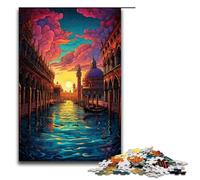 Puzzle per adulti Venezia Italia 1000 pezzi Puzzle in legno per adulti Difficile e impegnativo 75x50cm