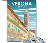 Puzzle per adulti Verona, Italia, poster di strada, per età 14 e oltre Ogni pezzo è unico - Gioco divertente e stimolante per tutta la famiglia Ottimo regalo 75x100cm