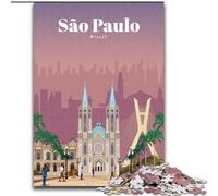 Puzzle per adulti Viaggio a San Paolo, per età 14 e oltre Ogni pezzo è unico - Gioco divertente e stimolante per tutta la famiglia Ottimo regalo 50x75cm